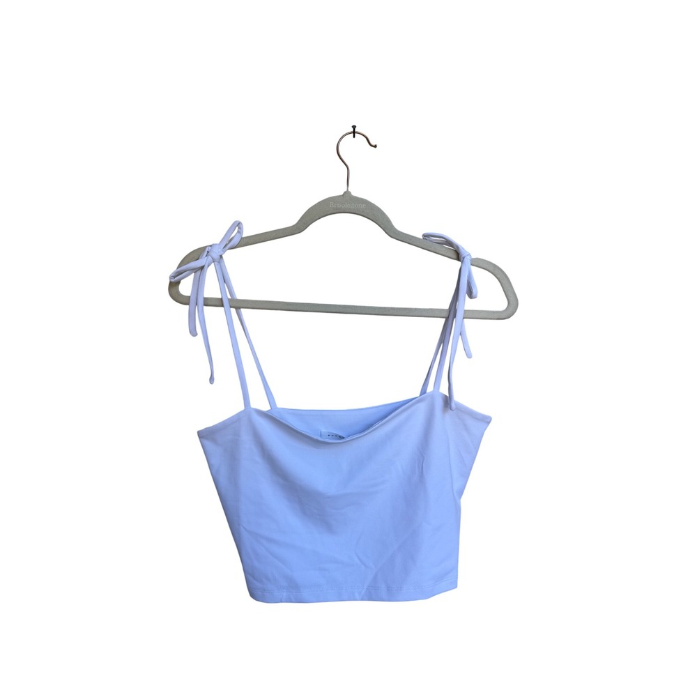 Susana Monaco $98 Tie Top Tank In Sugar White‎ Size Large NWT